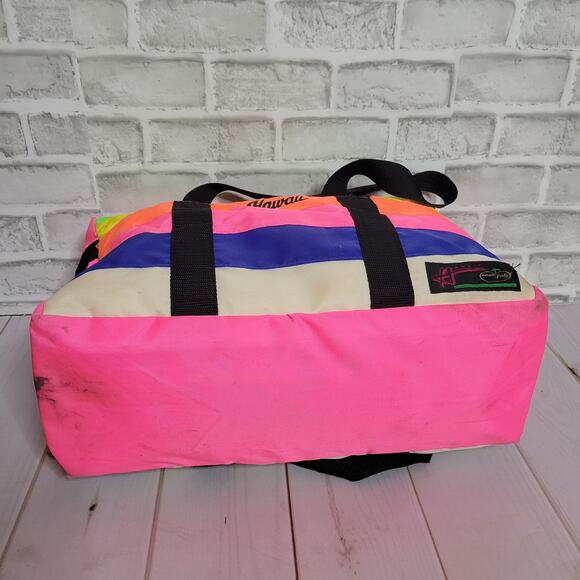 Vintage 80s 90s Hawaii Michael Parks Neon Soft Cooler Bag - Picture 6 of 8